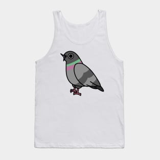 cute street pigeon cartoon drawing graphic Tank Top